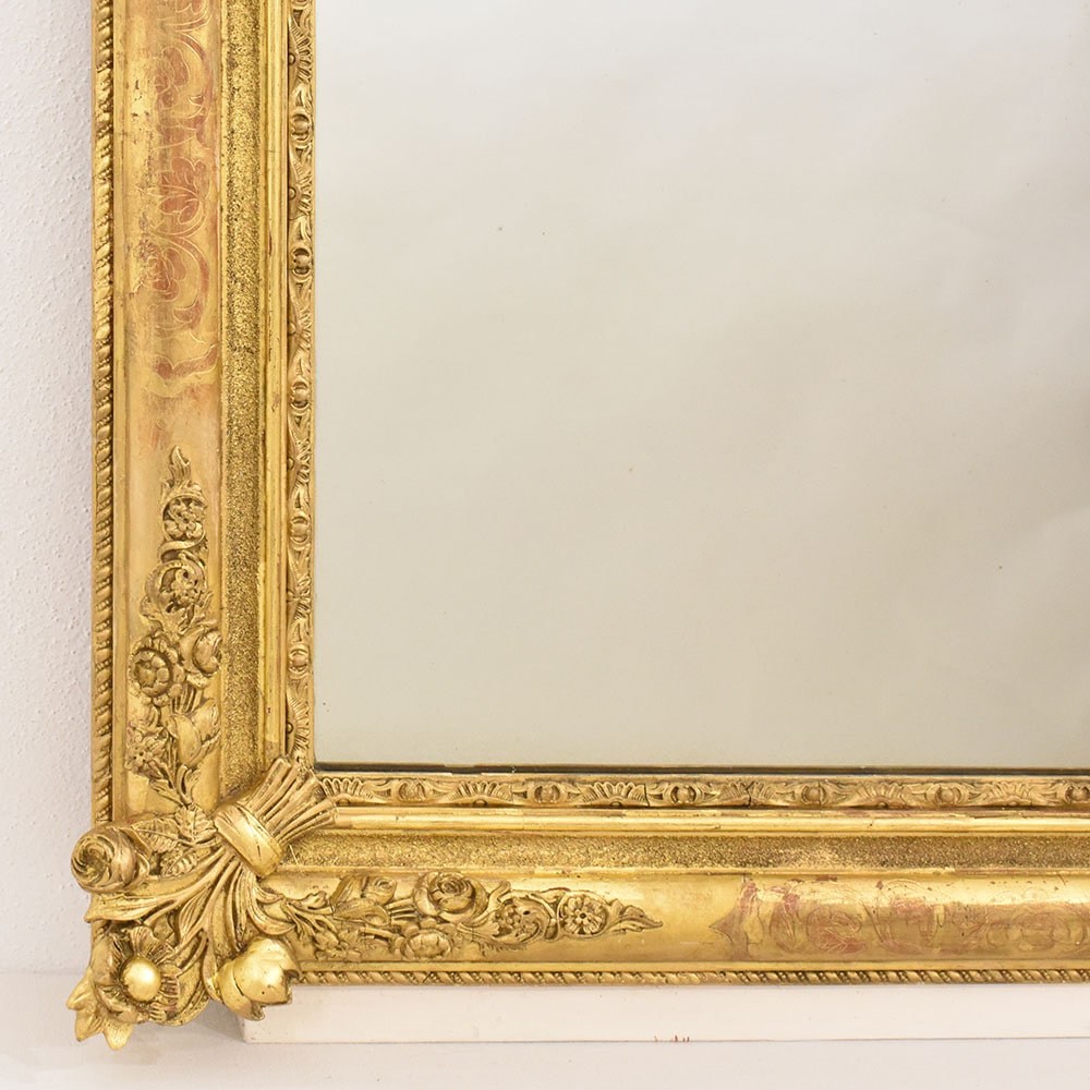 SPR150 6a antique gold leaf mirror antique louis philippe mirror XIX-min